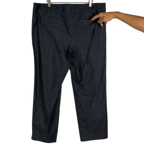 Ann Taylor Factory Signature Pants Size 16 Cotton/Spandex Blend, Midnight Blue - Picture 5 of 11